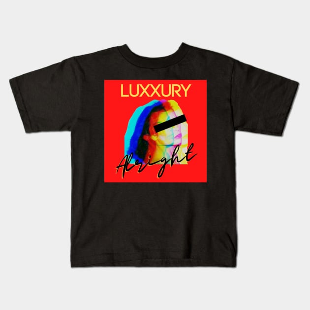 LUXXURY "Alright" cover art (Red) Kids T-Shirt by luxxury